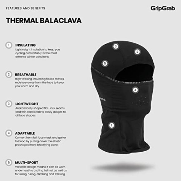 Thermal Winter Cycling Balaclava Full Face Mask Cold Weather Sporty Fit main image 4